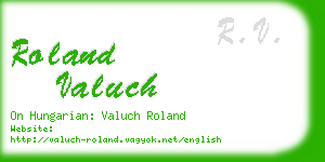 roland valuch business card